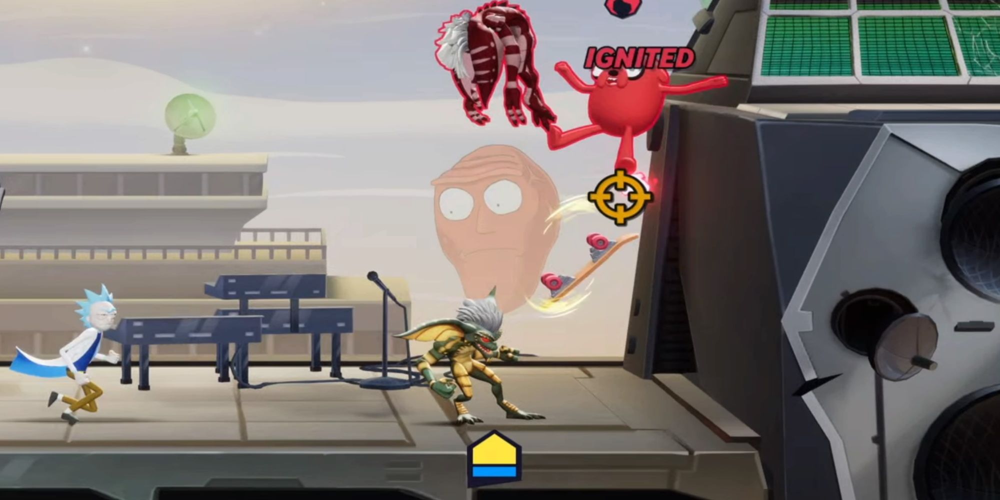 MultiVersus, Stripe, Flipping Enemies Up With The Skateboard