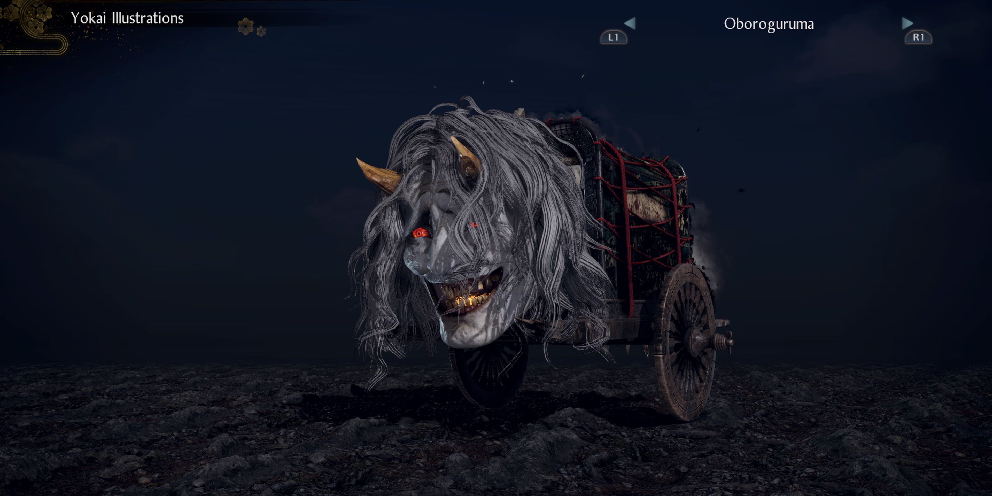 Nioh 2 Oboroguruma in the Model Viewer