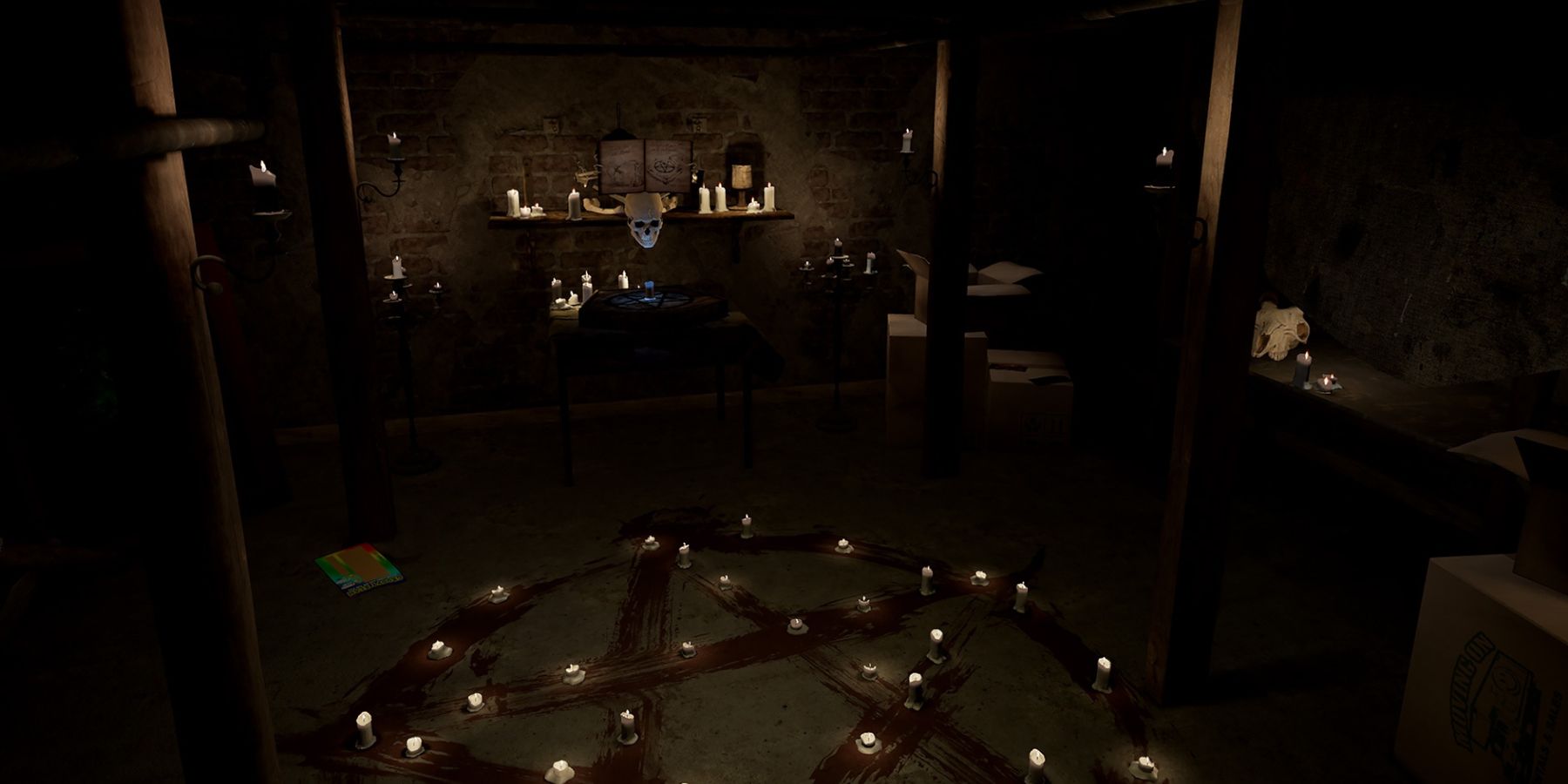 Paranormal Activitypentagram in a room