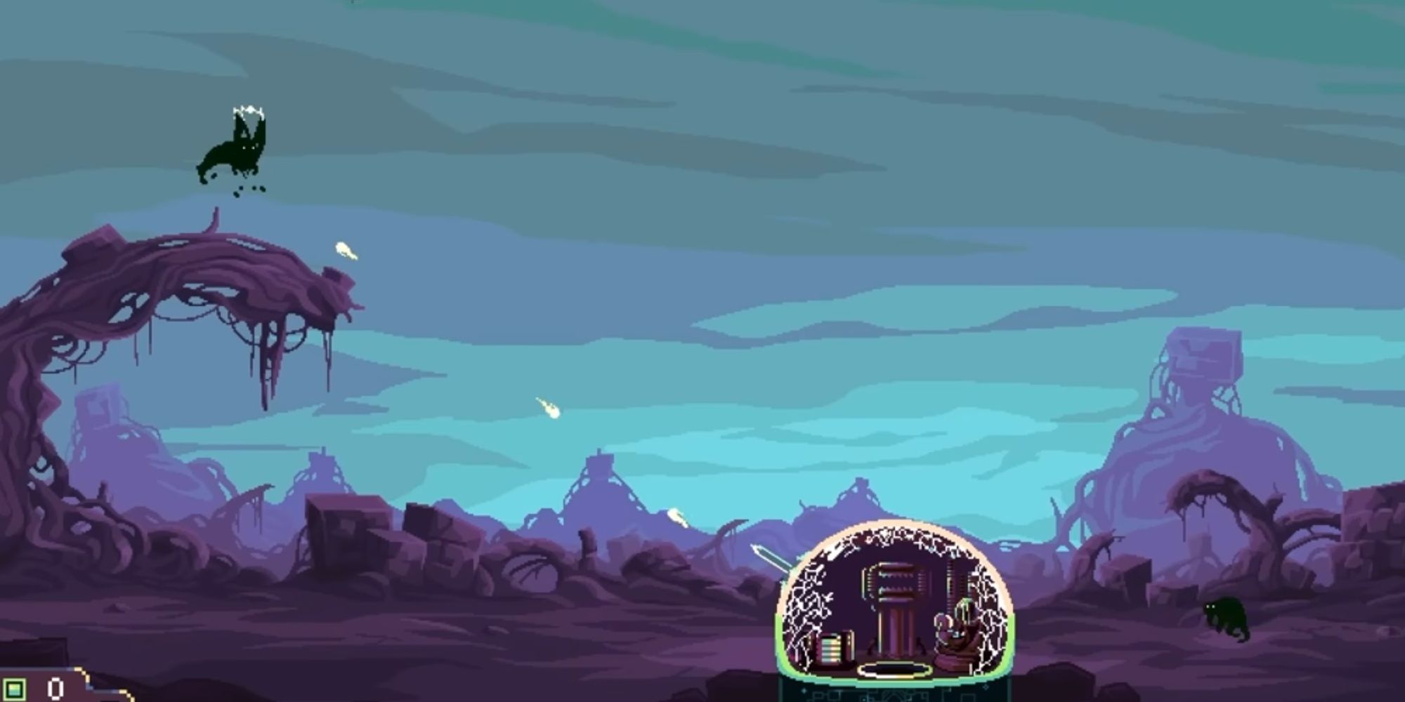 The Sword Dome with the Reflection Upgrade, reflecting projectiles at an enemy