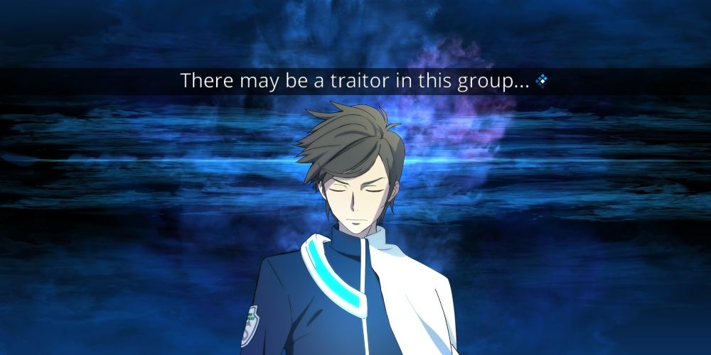 Sho with eyes closed contemplating if there's a traitor in Lost Dimension