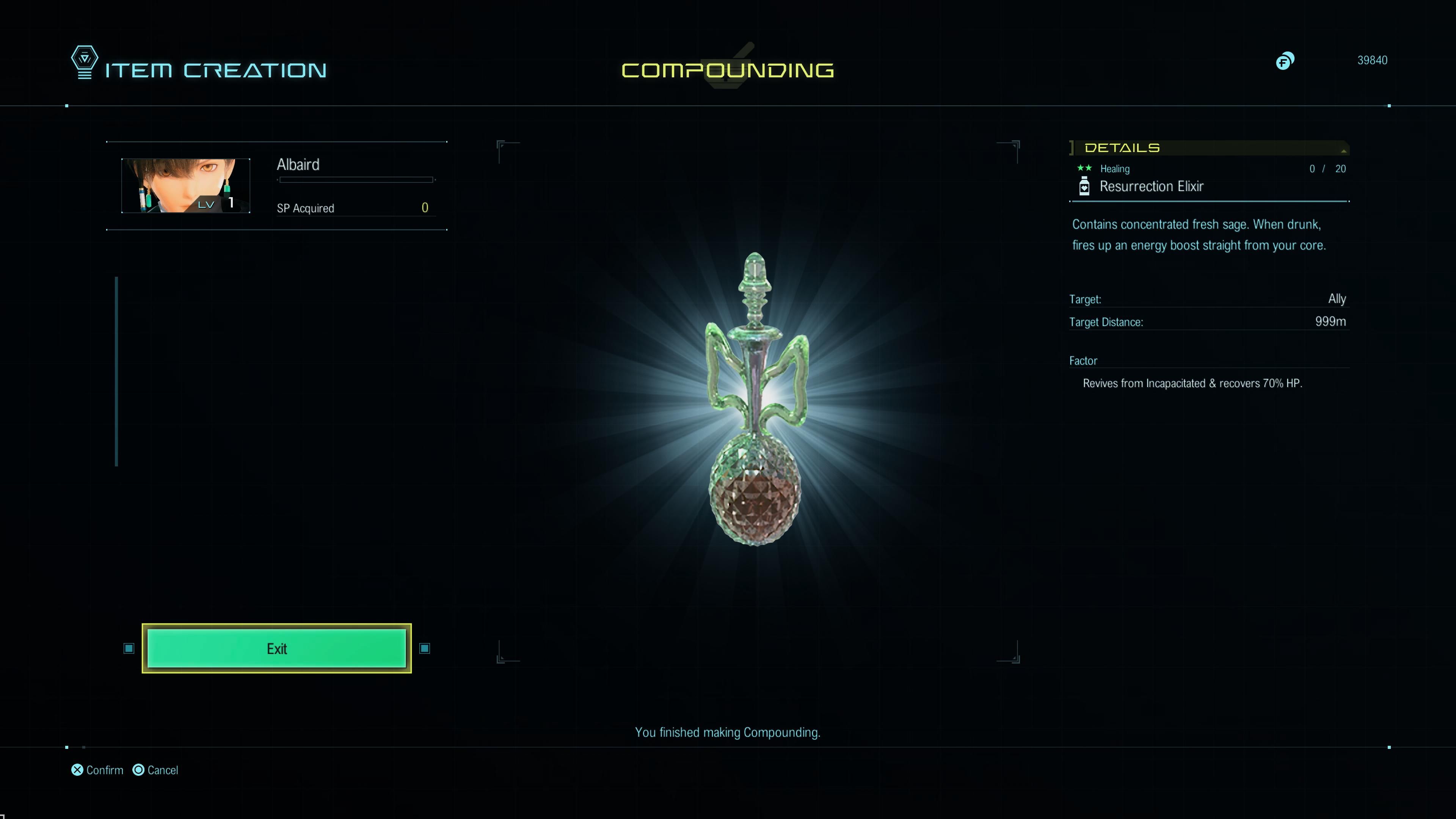 Star Ocean Divine Force Resurrection Elixir