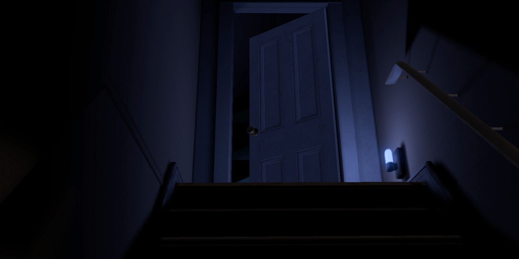 The Exorcist Legion VR climbing creepy stairs
