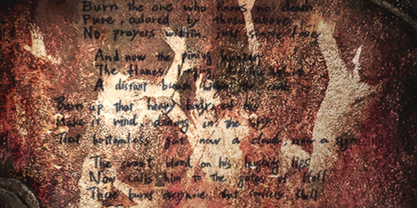 The main poem hint from the Crematorium puzzle in Silent Hill 3.