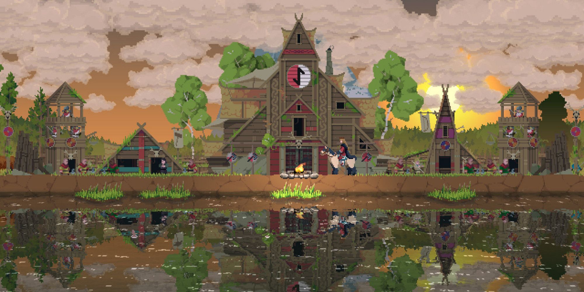 side view of a lake and a settlement in Kingdom