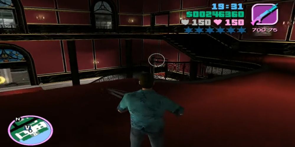 Tommy holding an M60 in Grand Theft Auto Vice City