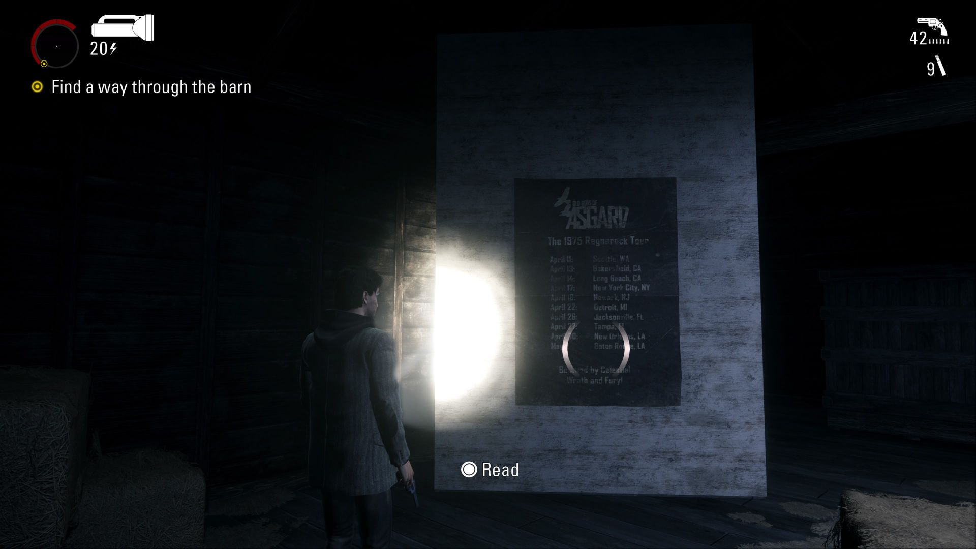 A Band's Tour Poster In Alan Wake
