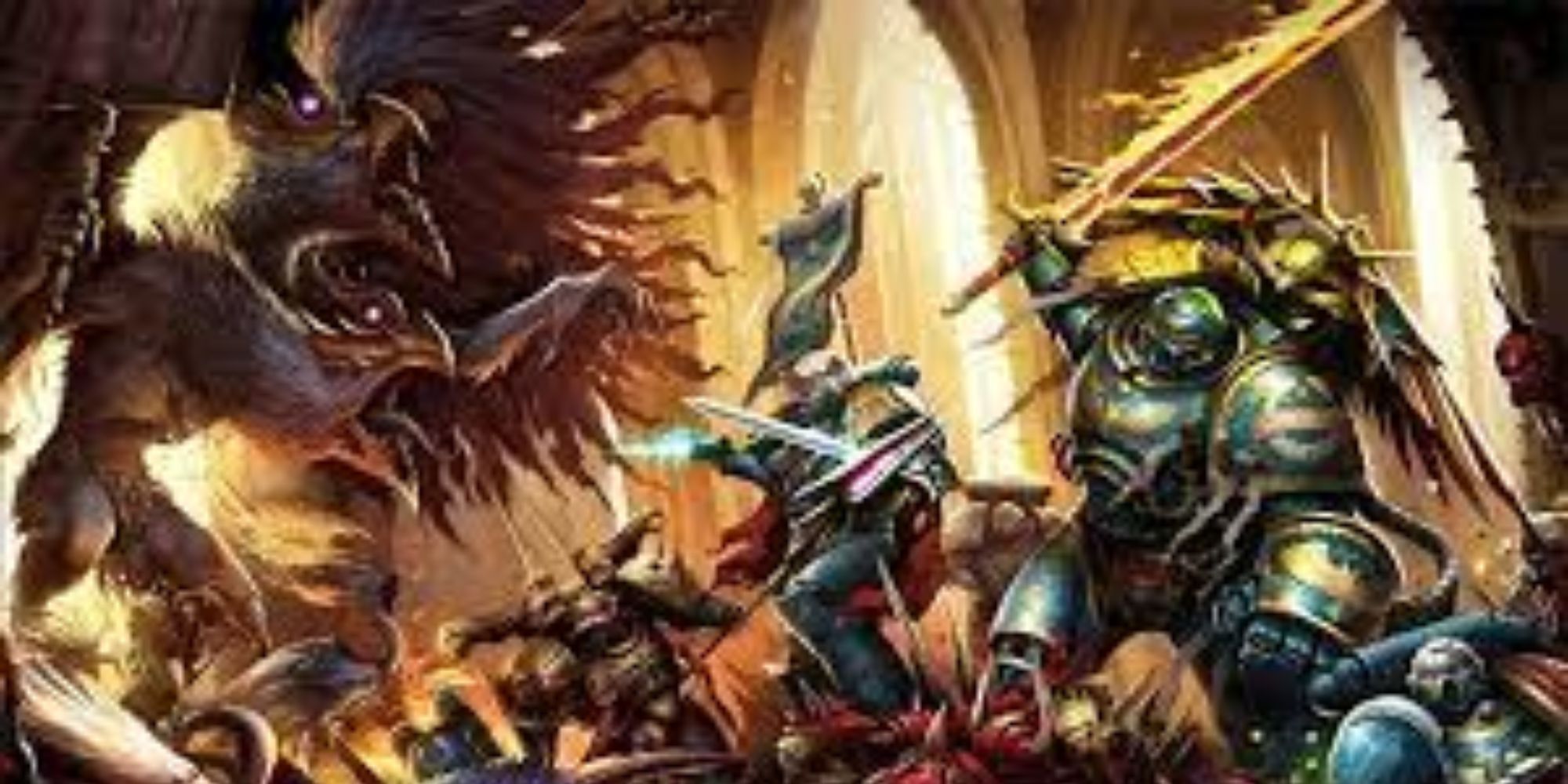 Warhammer 40k Roboute Guilliman Fighting Chaos Legion
