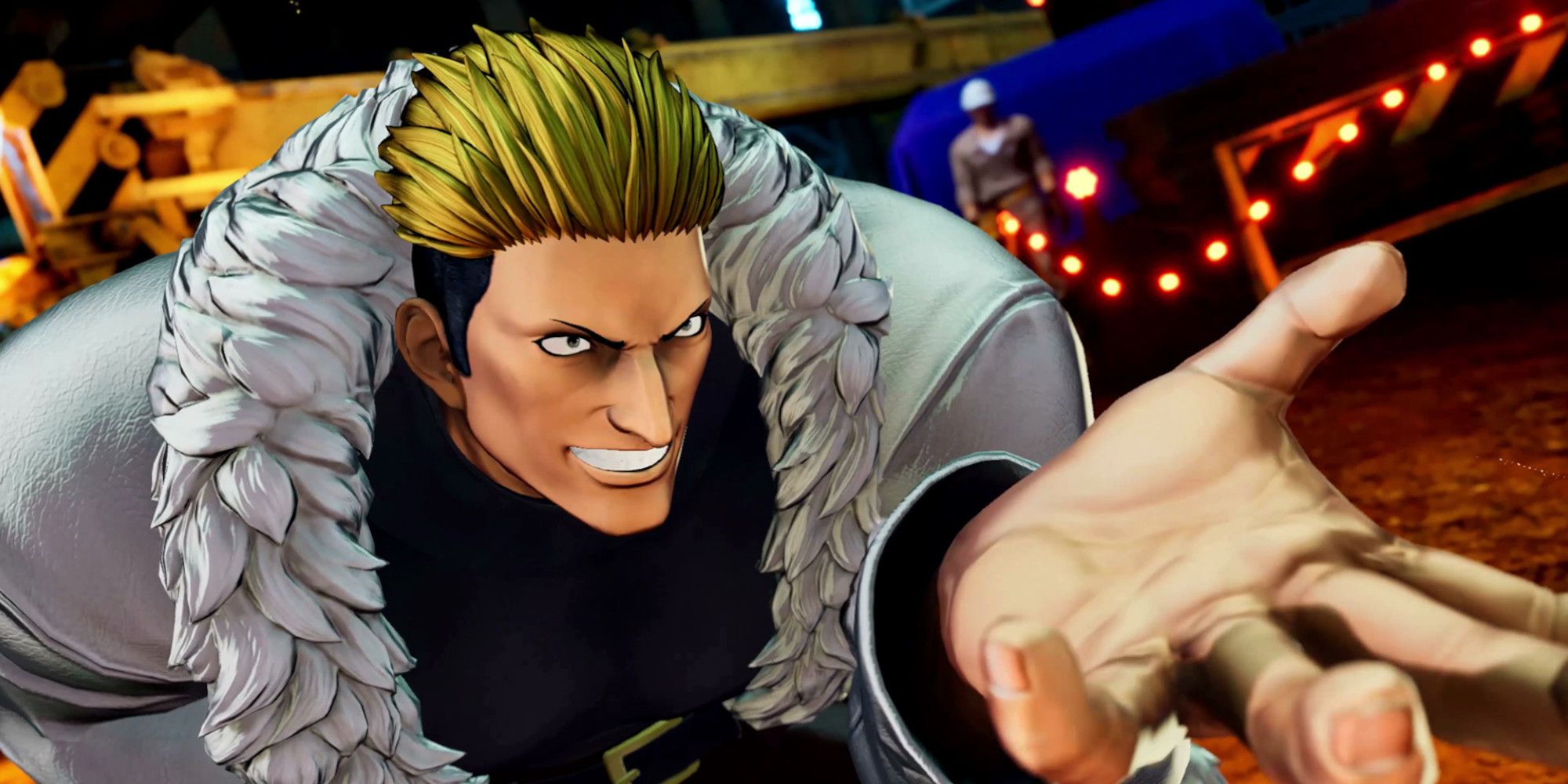 Ryuji Yamazaki smiling intimidatingly in The King of Fighters 15