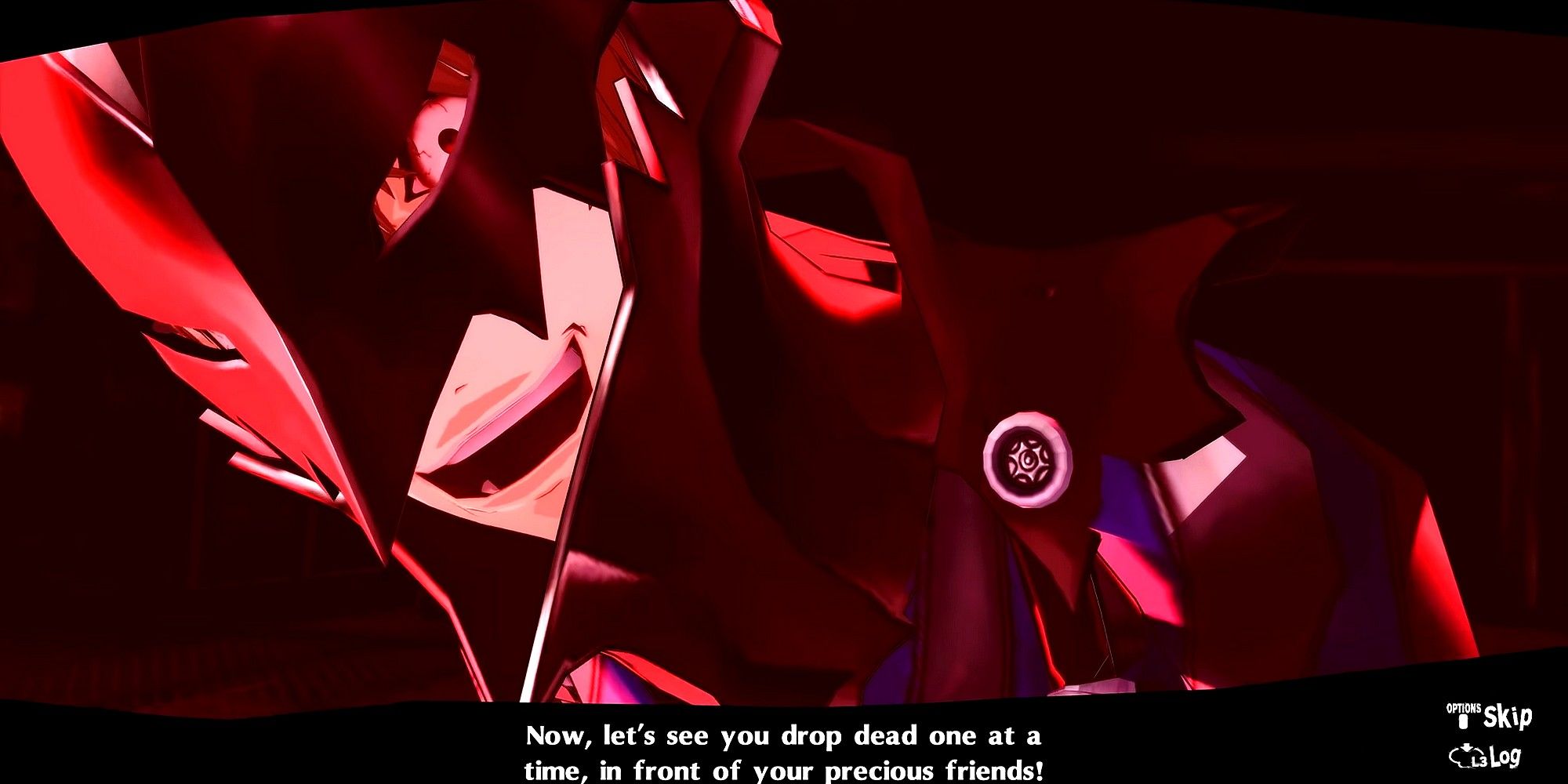 akechi revealing himself as black mask in shido's palace