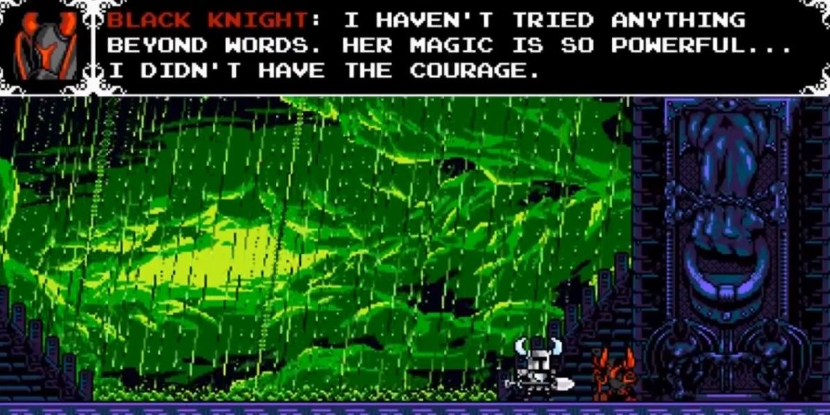Black Knight at the Tower of Fate in Shovel Knight