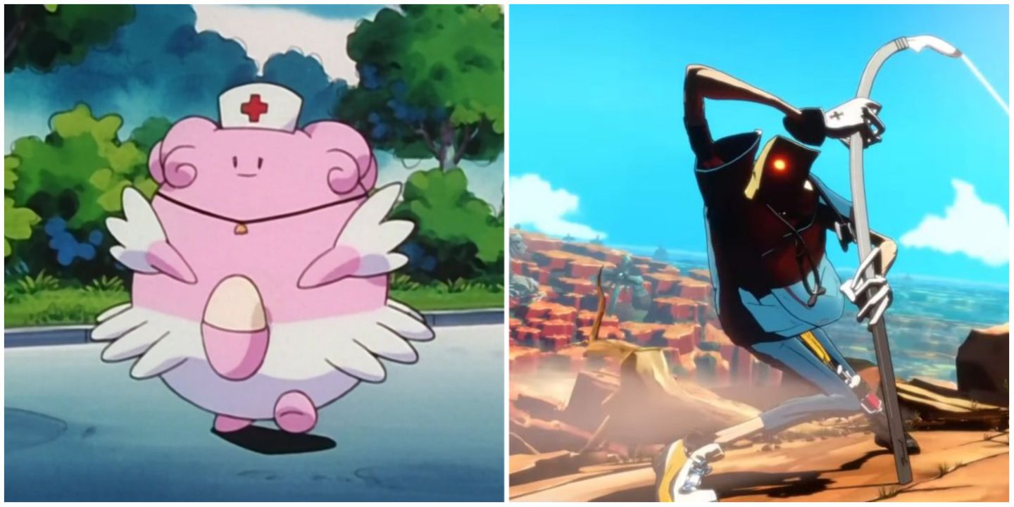 Blissey from Pokemon and Faust from Guilty Gear