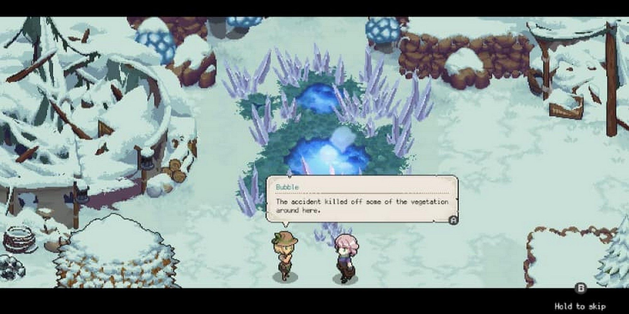 bubble talking about the cold residue quest potion permit