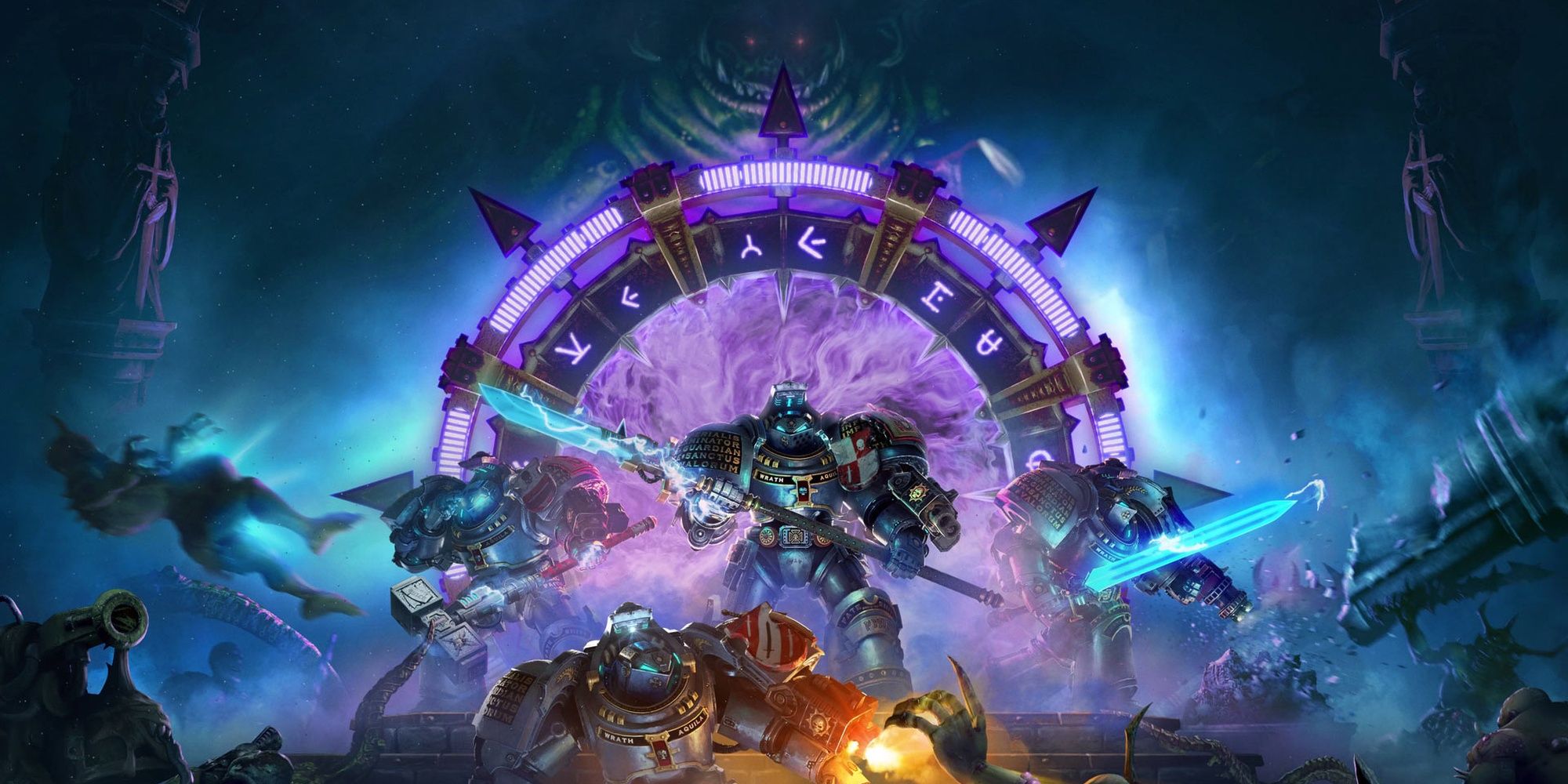 Warhammer: 40K - A Portal Into The Chaos Realm Being Attacked By Grey Knights