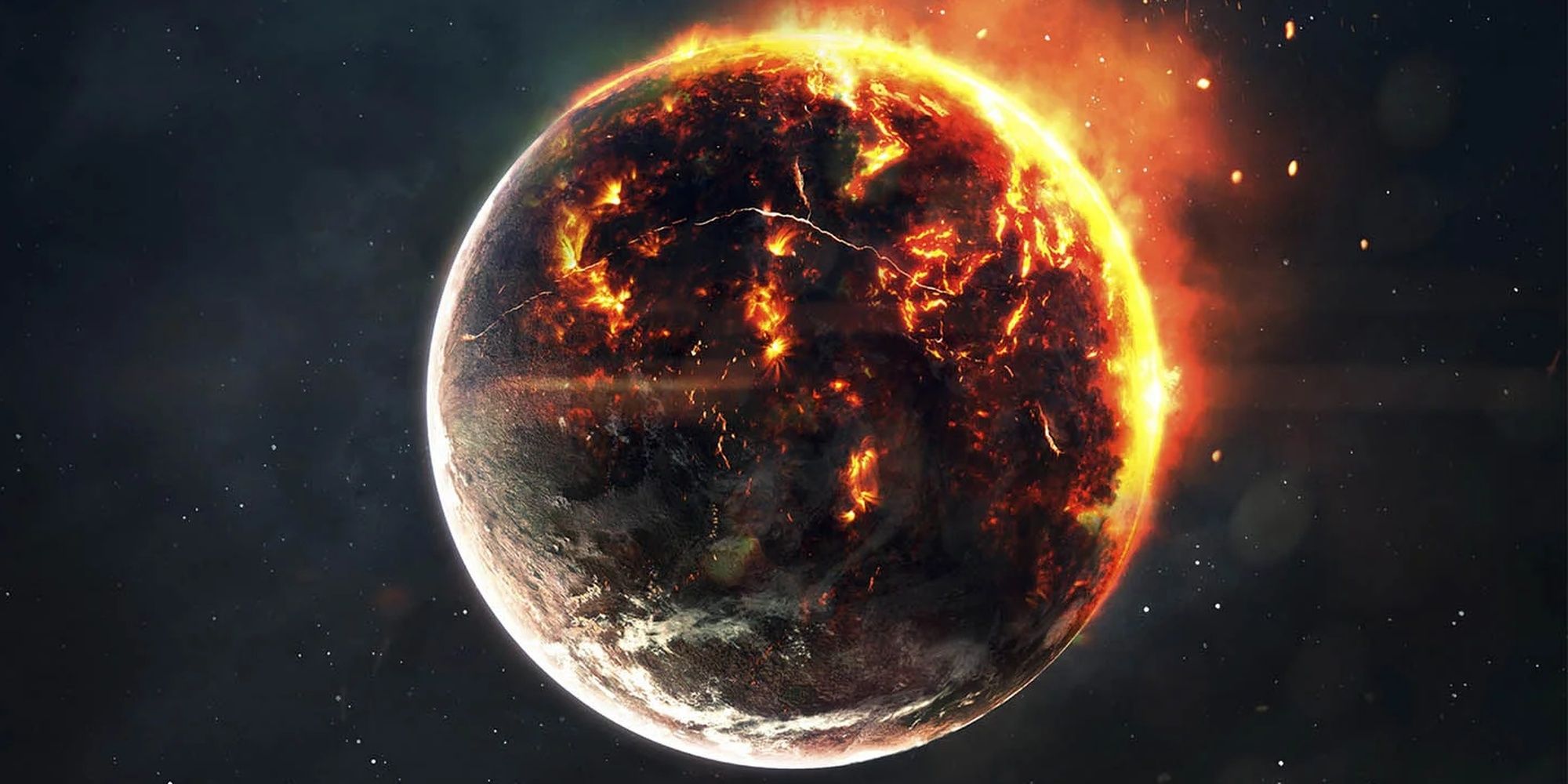 Warhammer: 40K - A Planet Being Destroyed By An Exterminatus Bombardment