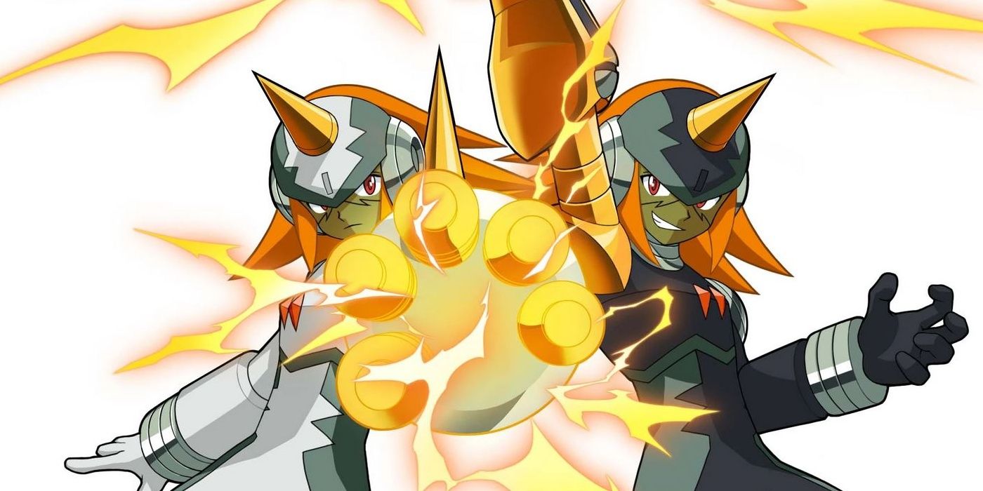 Official art of Gemini Spark from Mega Man Star Force