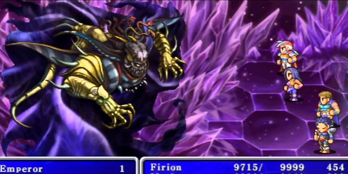 Final Fantasy 2 The Emperor takes on the heroes.