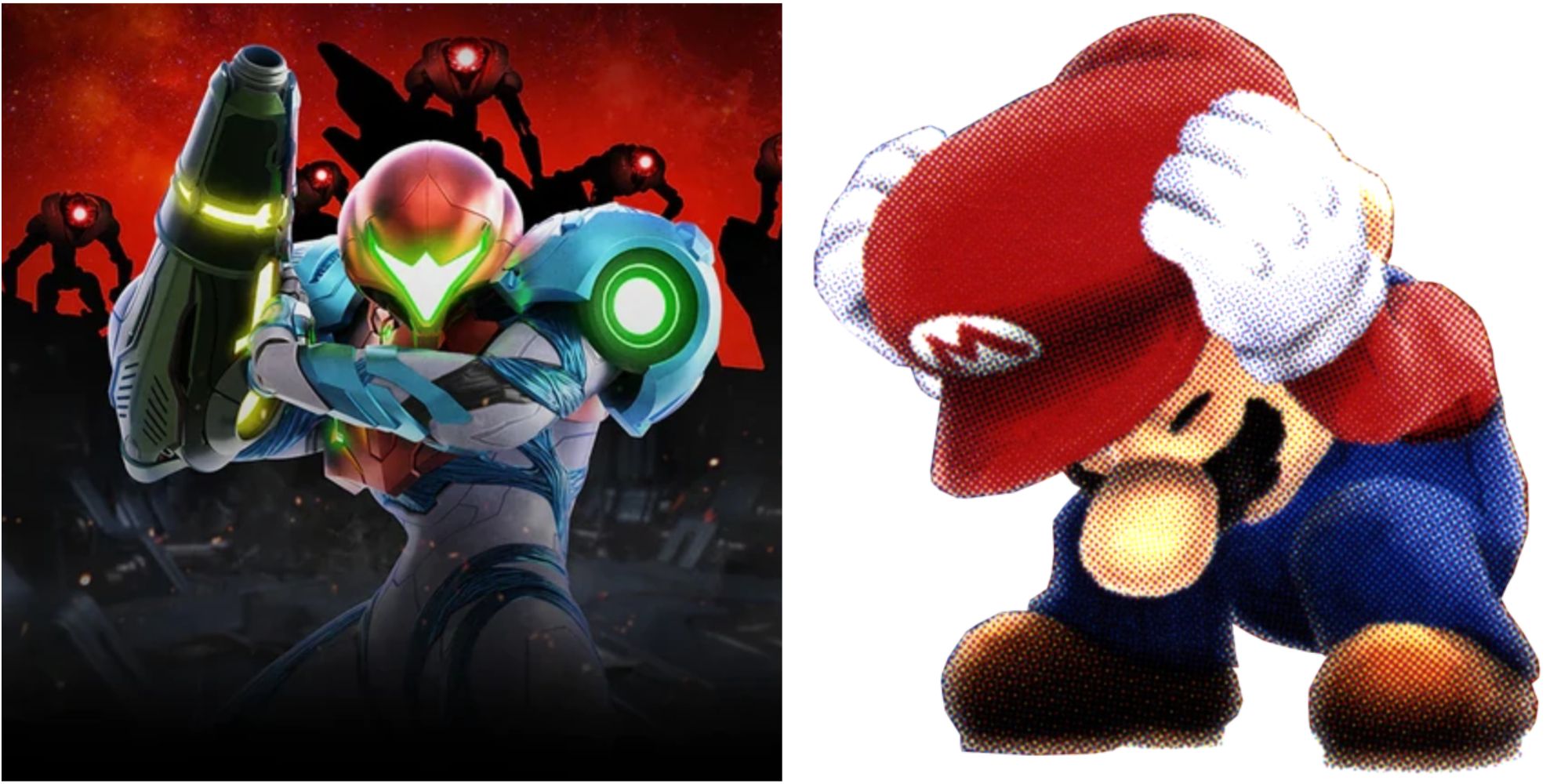 metroid and scared mario