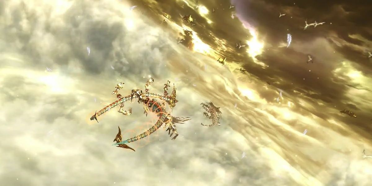 Angels flying in Paradiso in Bayonetta 2