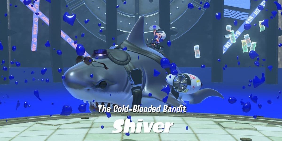 Shiver riding Master Mega in Splatoon 3