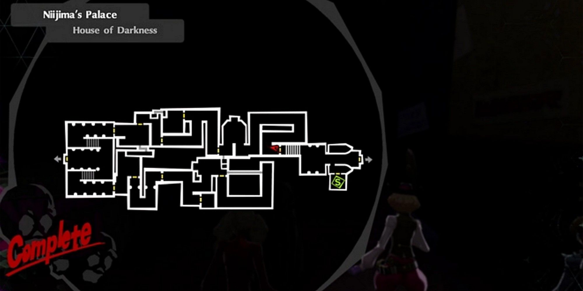 the map of the house of darkness in niijima's casino palace