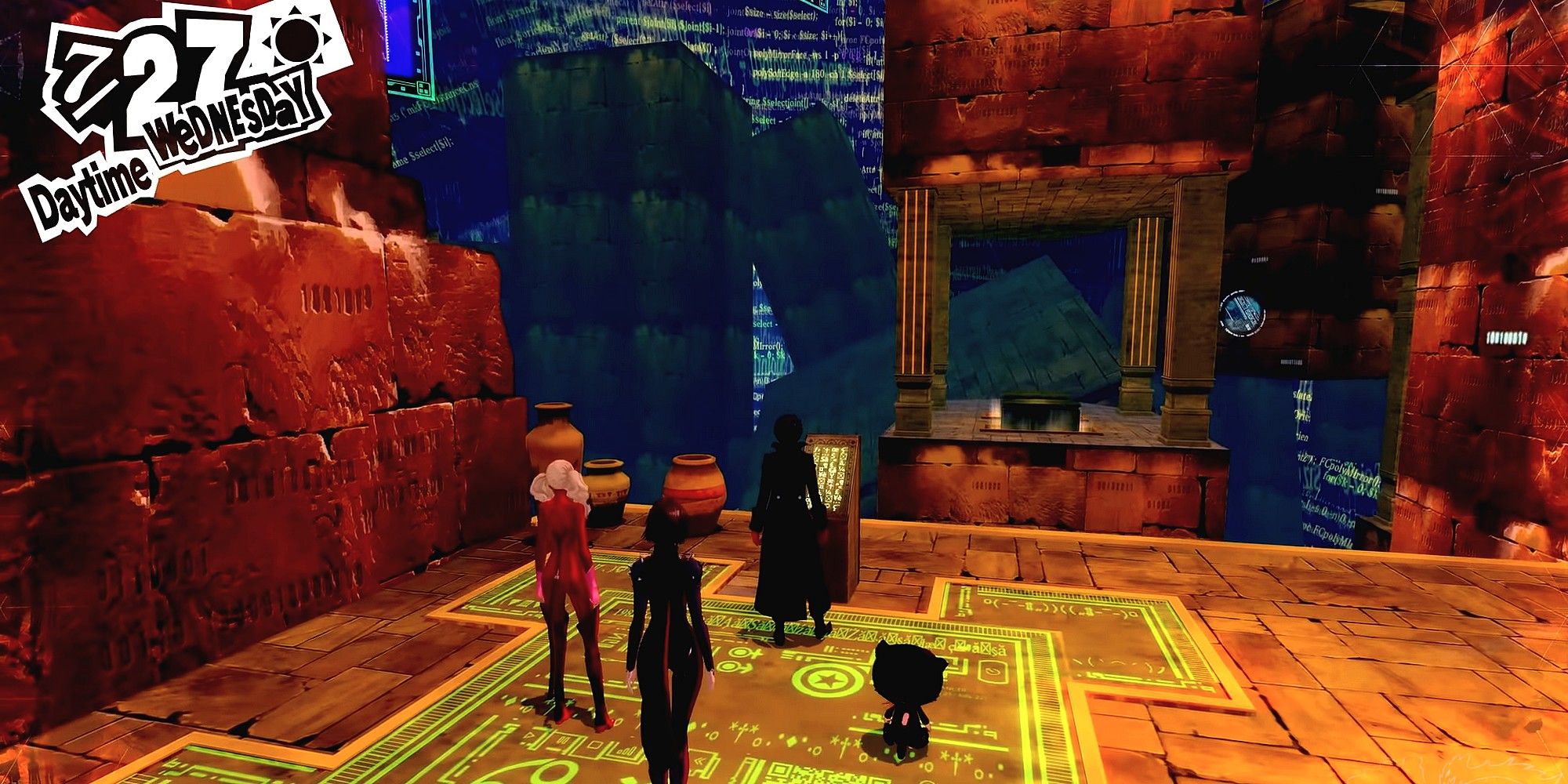the thieves arriving to the last climb to futaba's treasure