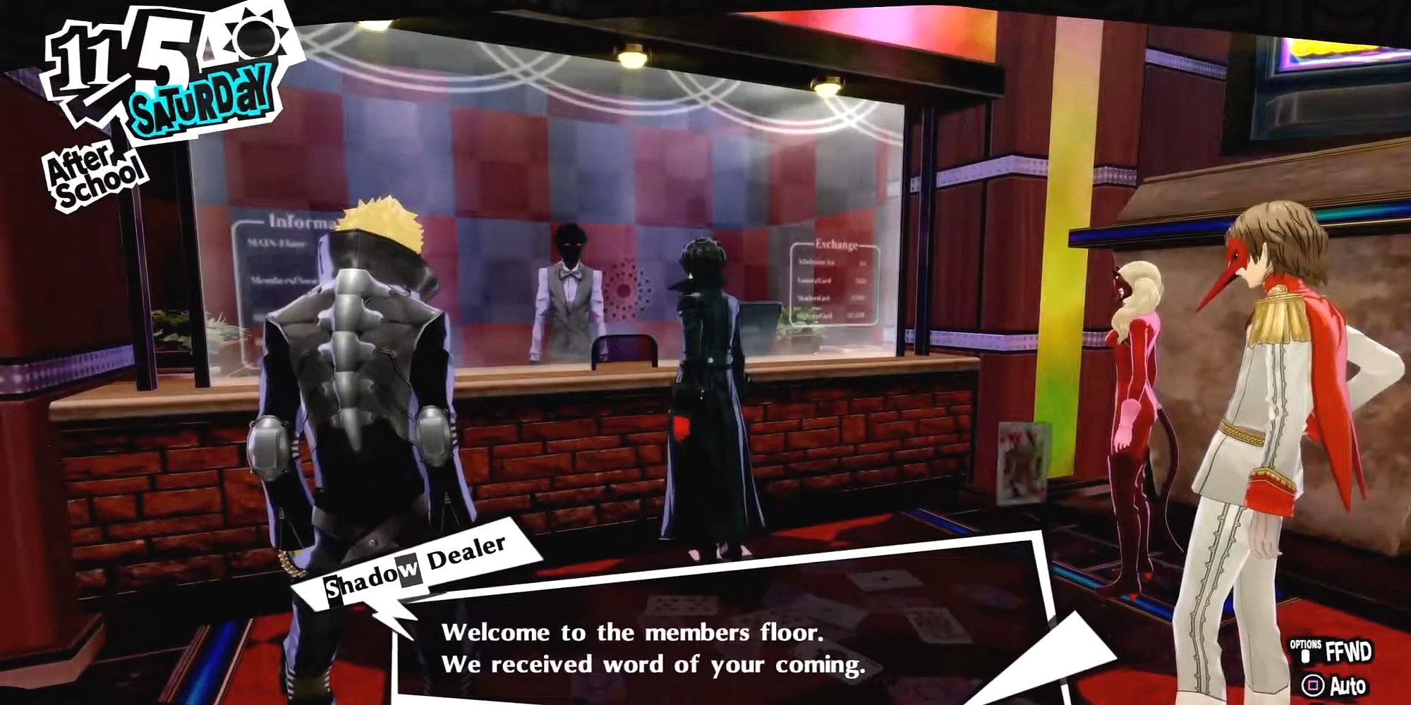 visiting the cashier on the member's only floor at sae's casino