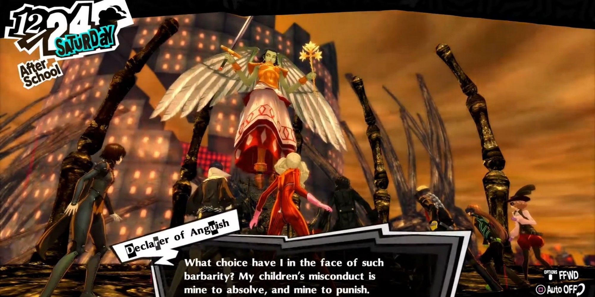 persona 5 royal second half of qliphoth declarer of anguish beginning a fight