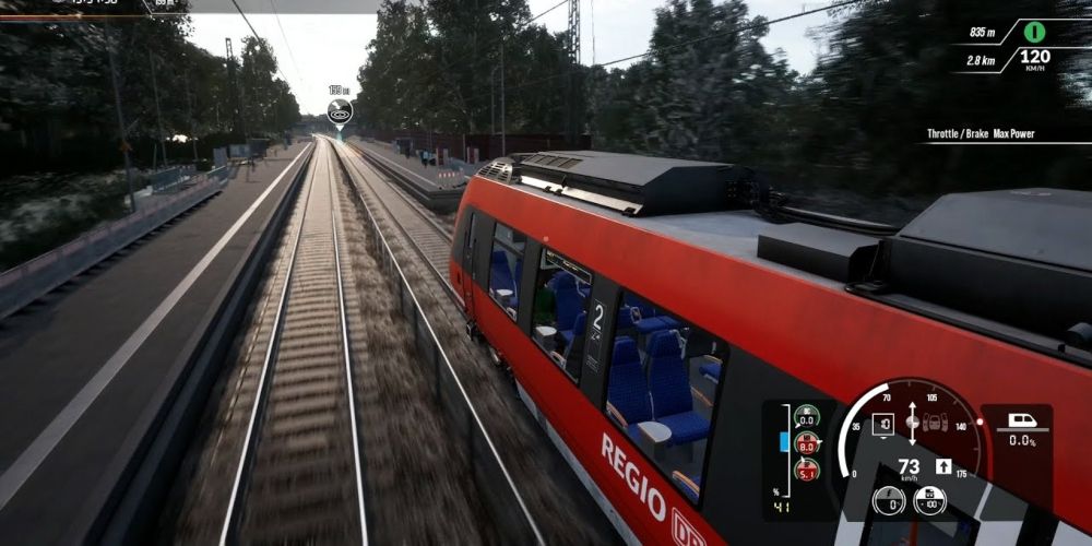 A train on the rails gameplay of Train Sim World 2