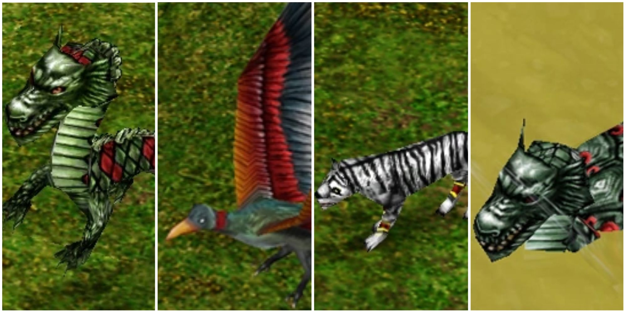 Age of Mythology - Azure Dragon, Vermillion Bird, White Tiger, Dragon Turtle