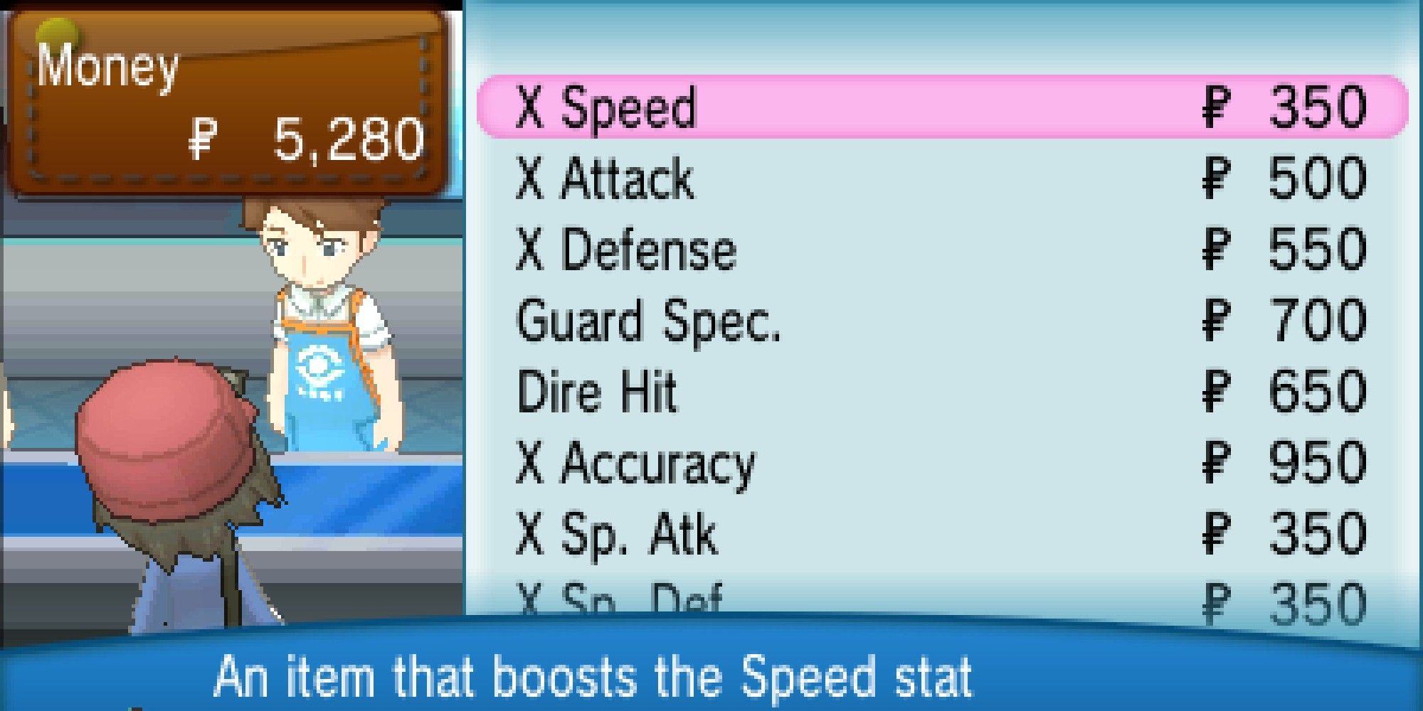Pokemon X& Y: Purchasing Battle Items