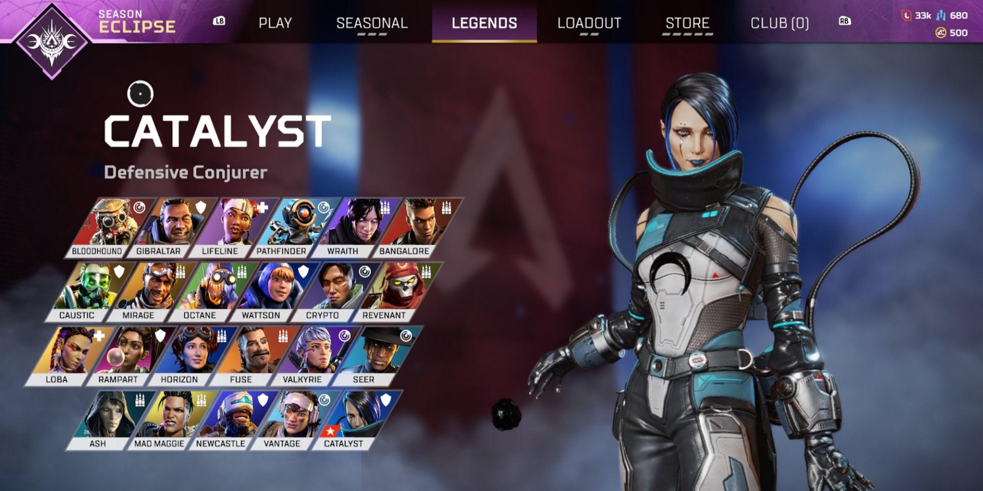 Catalyst As Seen From The Legends Screen.
