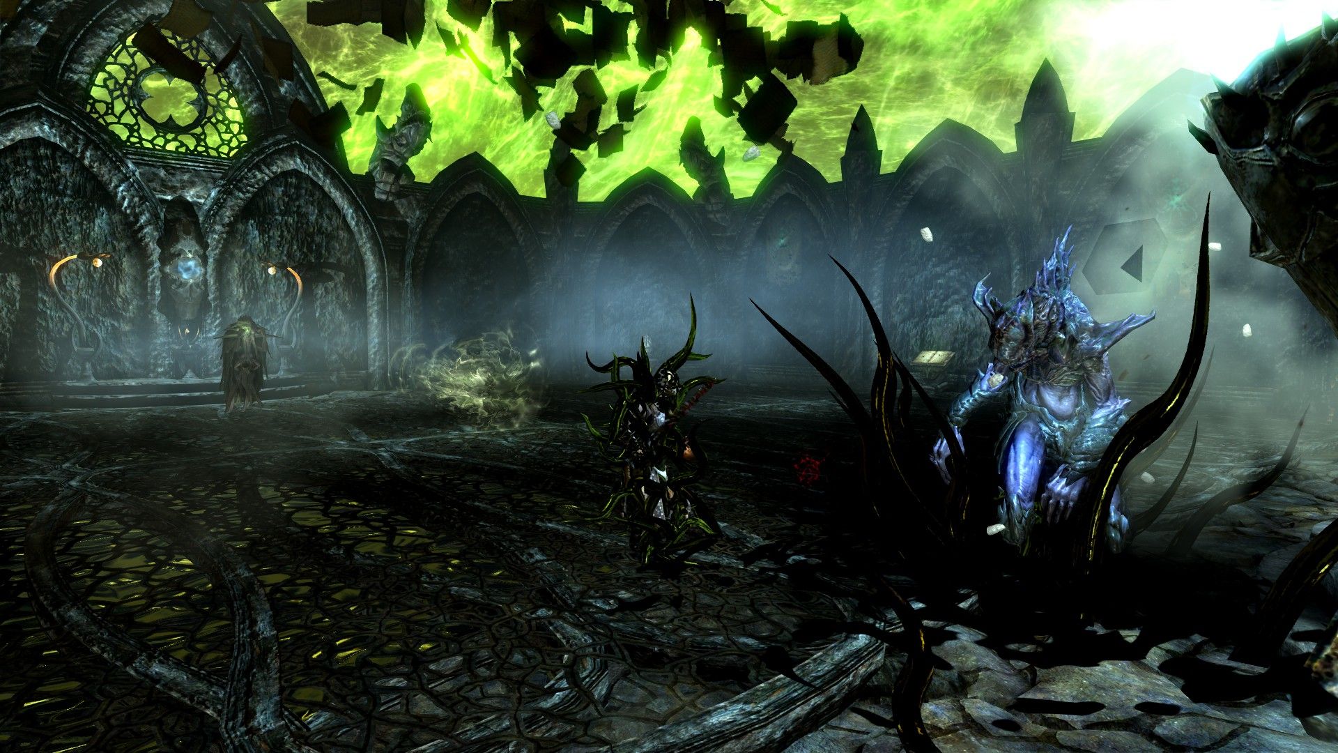 A man fights monsters in a bizarre, alien reality. 