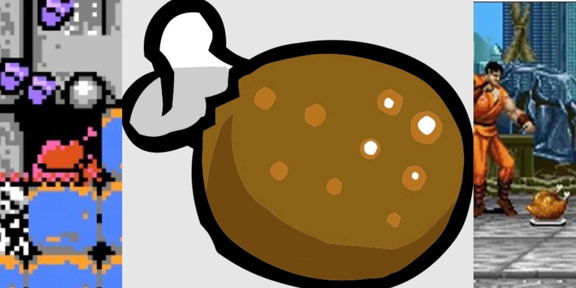 Wall Turkey from Castlevania, Turkey Leg from Castle Crashers, Turkey from Streets of Rage