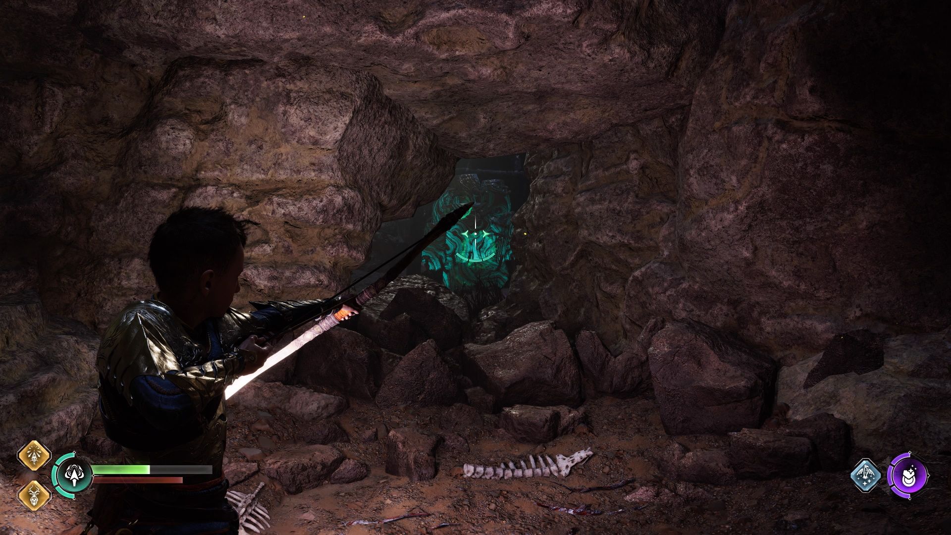 God Of War Ragnarok, Lost Sanctuary Part 2, Shooting The Green Stone Through The Hole