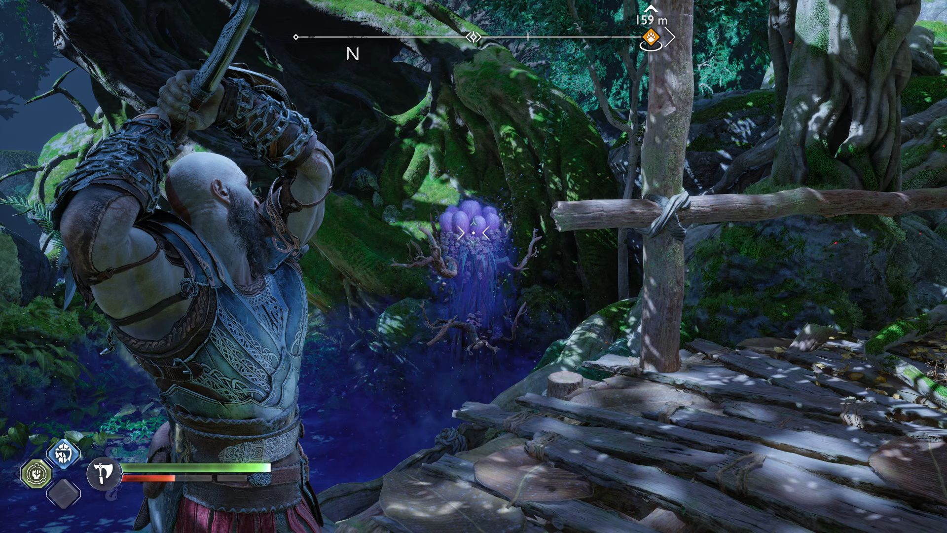 God Of War Ragnarok, Vanaheim, Freezing Another Poison Plant To Get The Chest