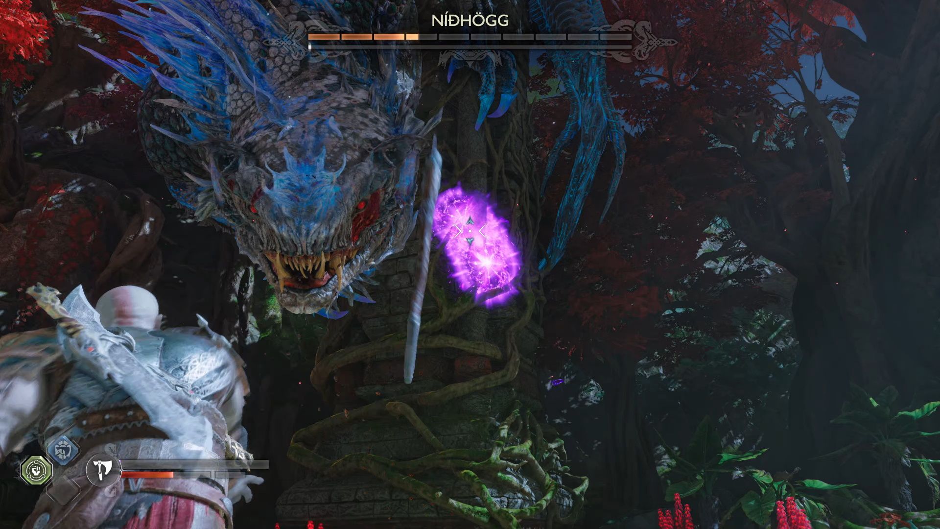 God Of War Ragnarok, Vanaheim, Hitting Fraya's Targets To Drop Nidhogg