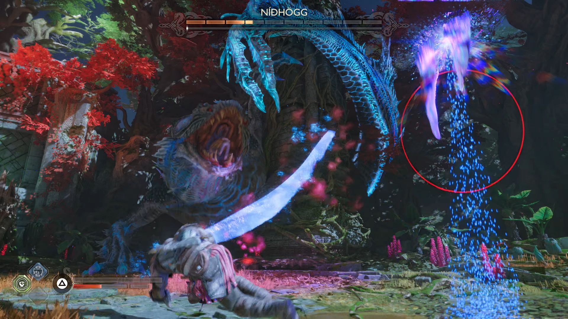 God Of War Ragnarok, Vanaheim, Nidhogg Astral Tail Stab