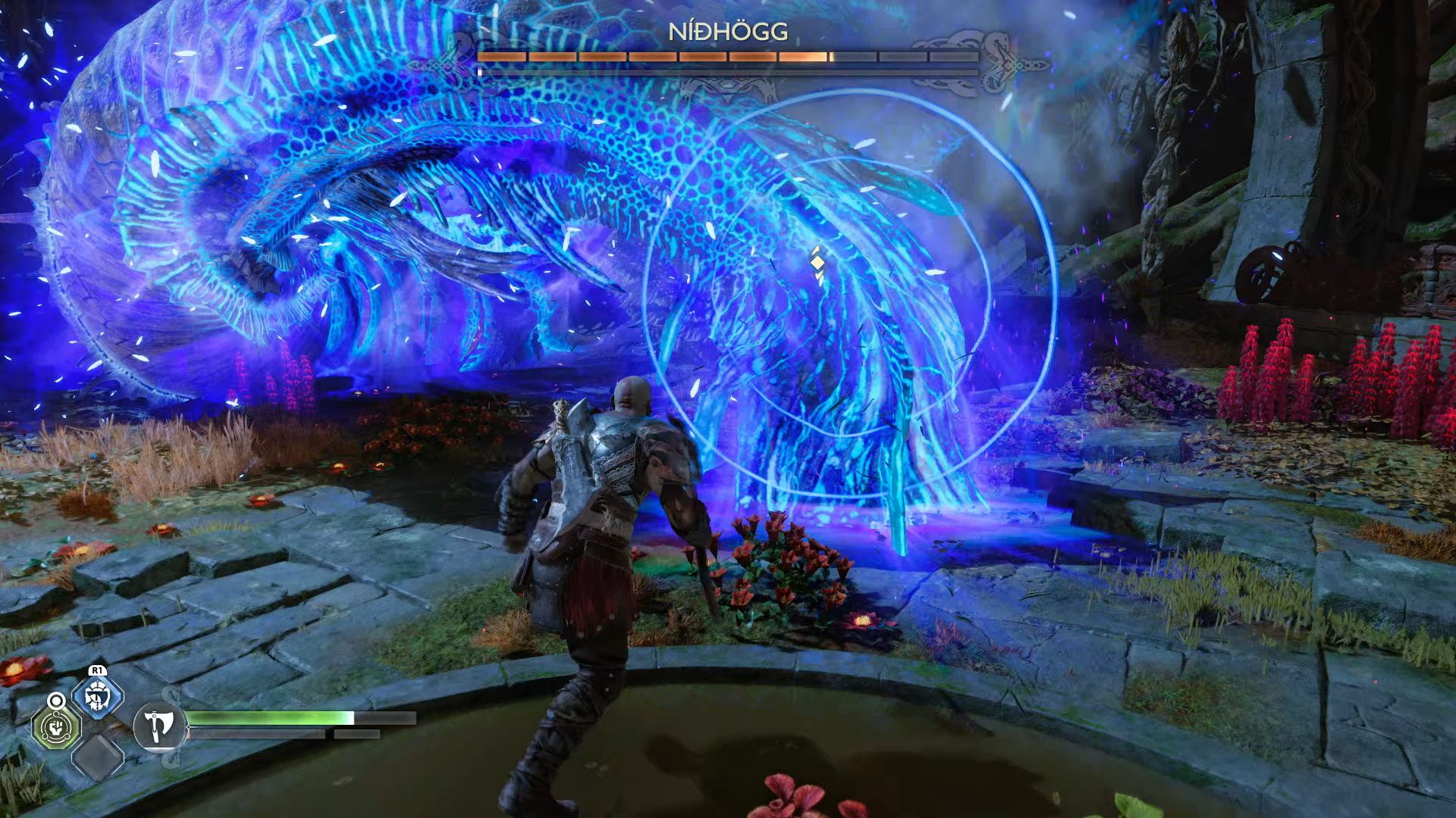 God Of War Ragnarok, Vanaheim, Nidhogg Second Form Tail Plunge