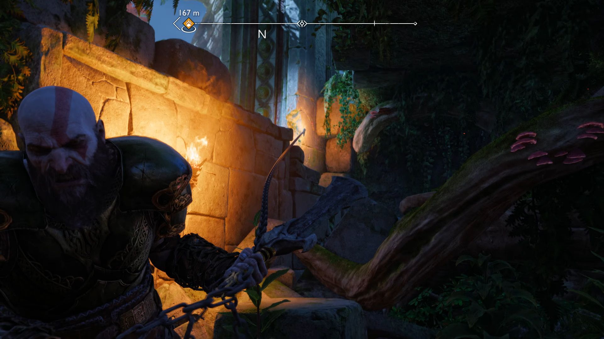 God Of War Ragnarok, Vanaheim, Pulling The Column Down