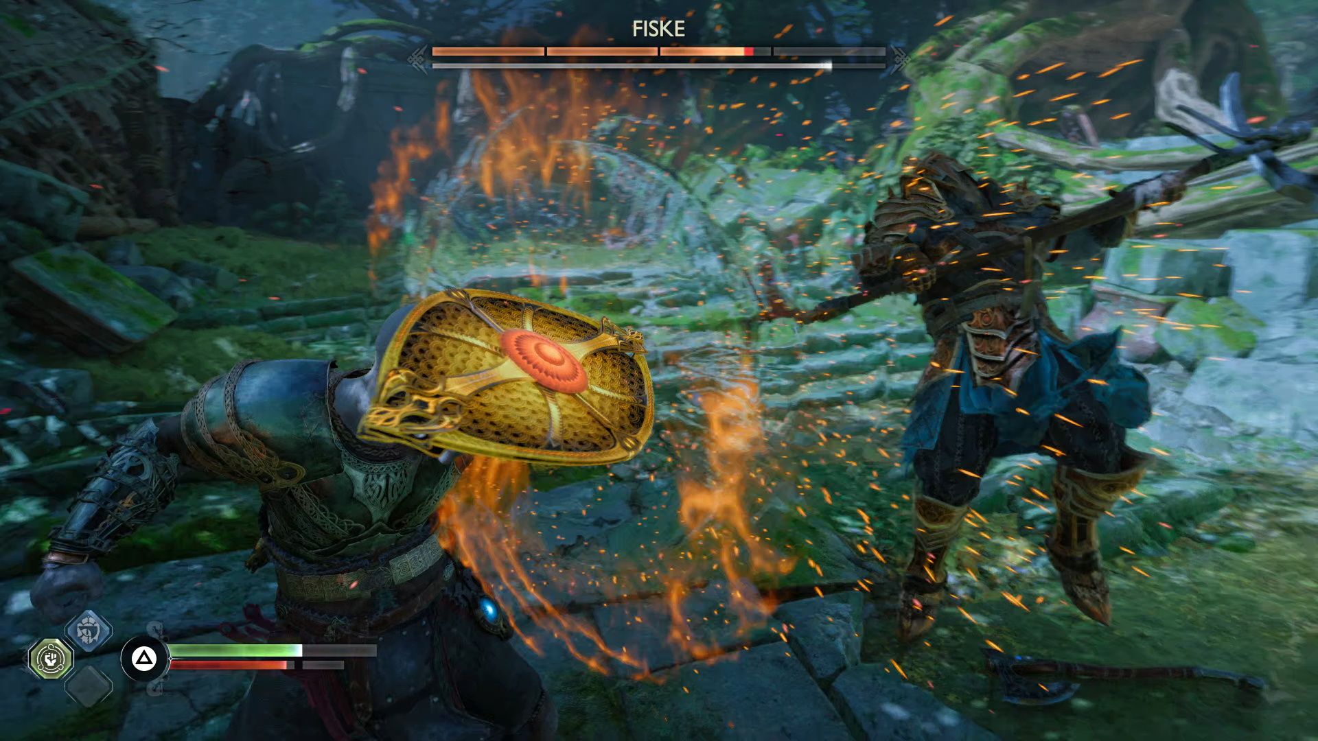 God Of War Ragnarok, Vanaheim, Shield Bash On Fiske