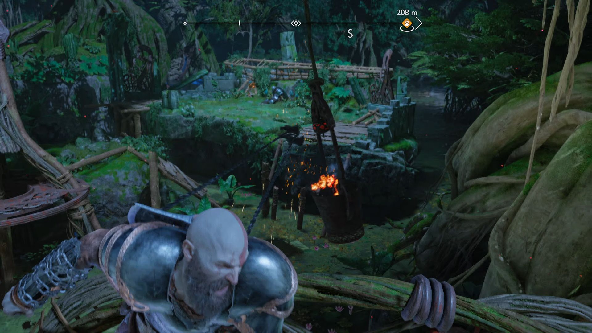 God Of War Ragnarok, Vanaheim, Swinging The Bucket Into The Final Rune