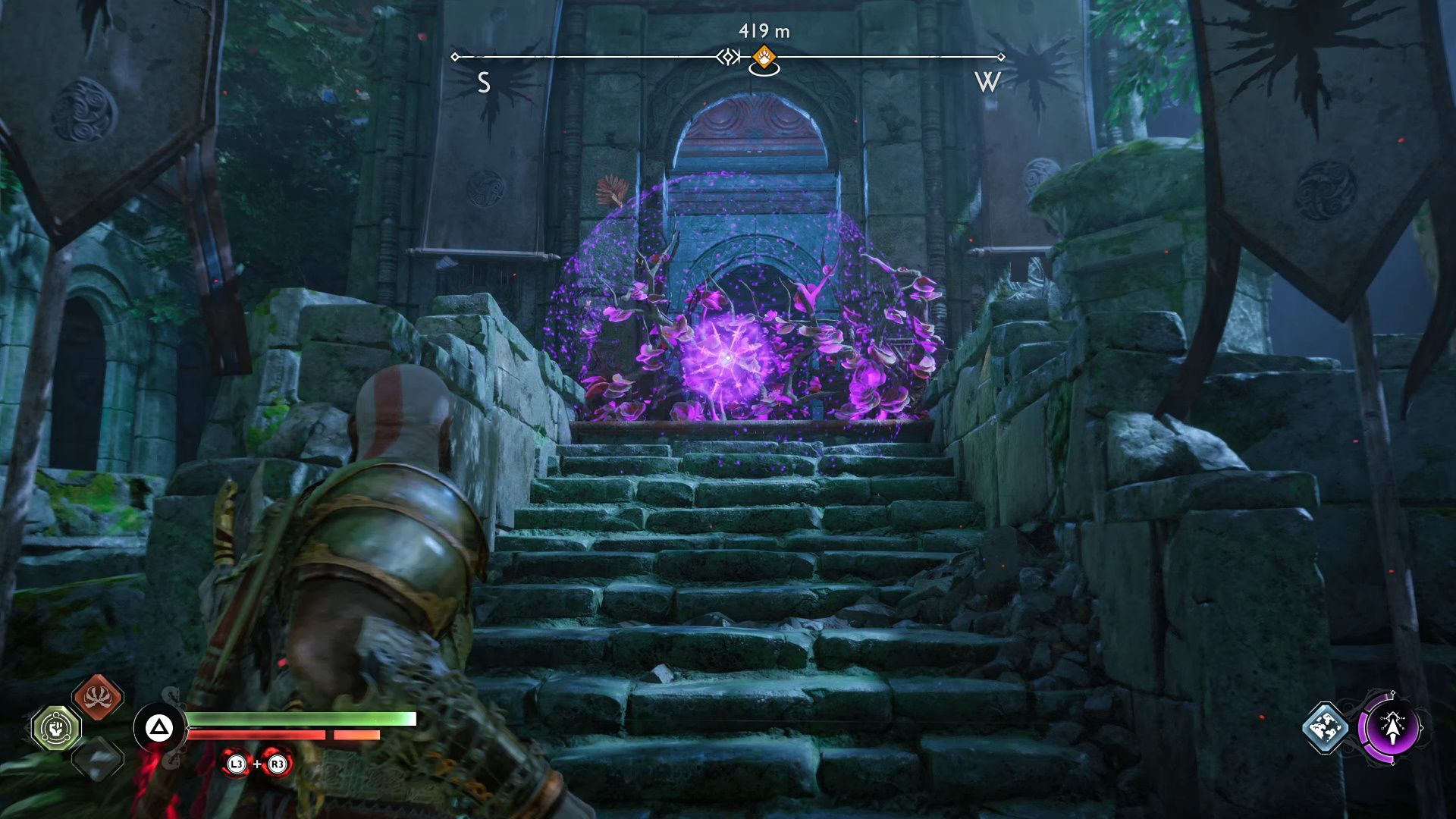 God Of War Ragnarok, Vanaheim, Using Freya's Power To Break Through Those Vines