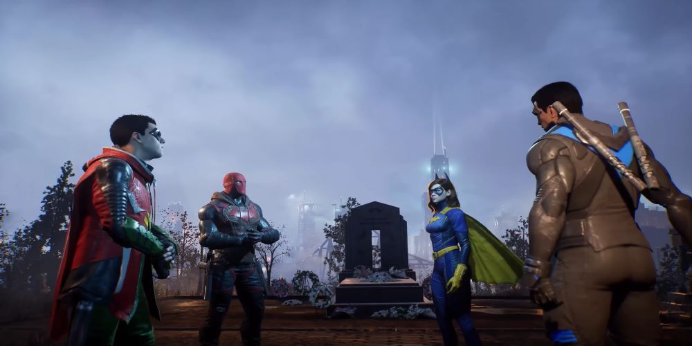 Gotham Knights mod fusion mods with Batigrl, Nightwing, Robin, and Red Hood