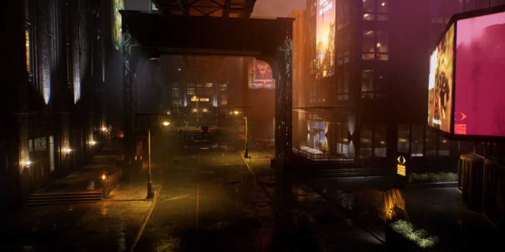 Gotham Knights mod improved rain city night time