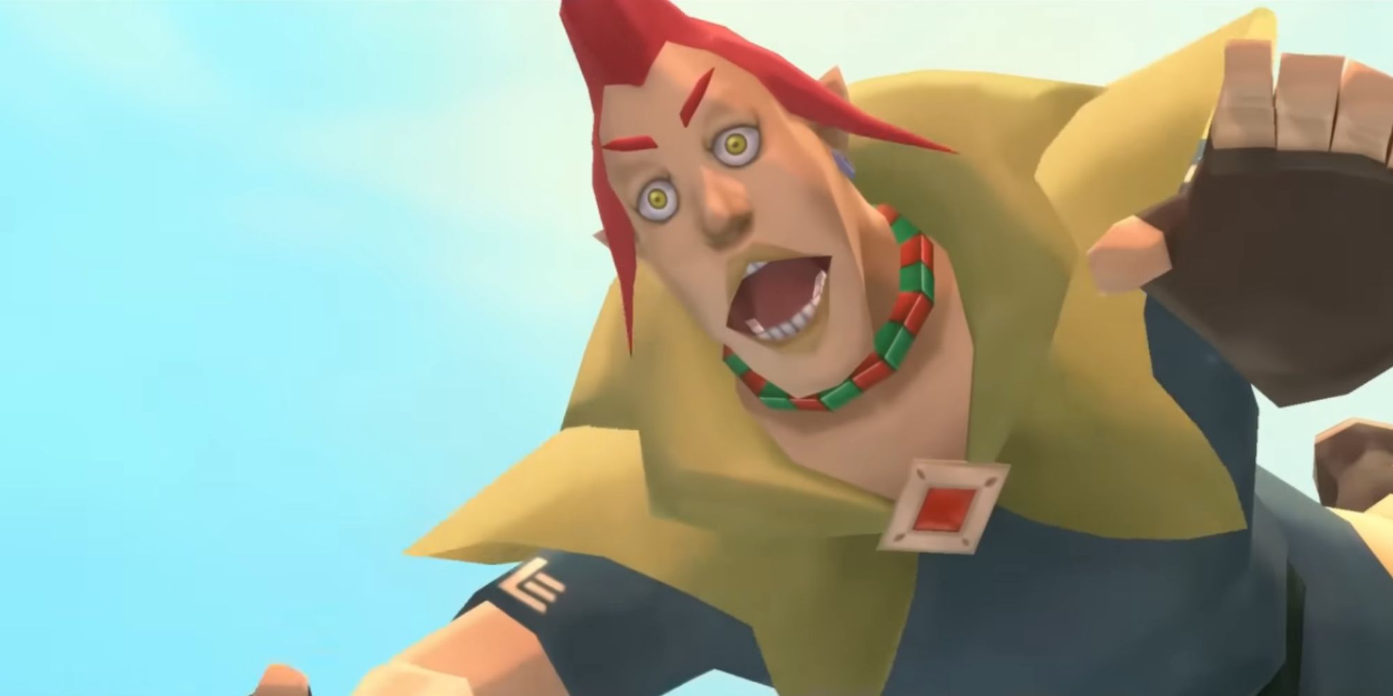 Groose screams while falling from the sky