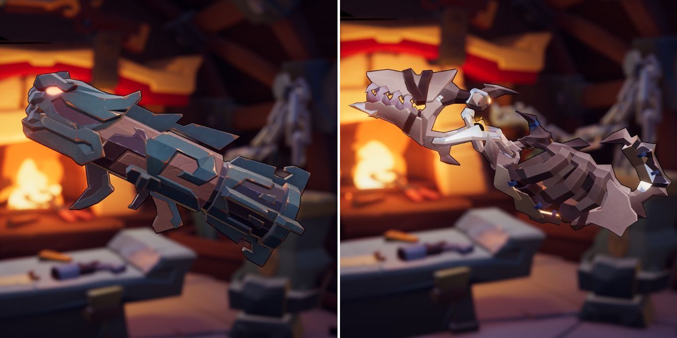 Gunfire Reborn Bone Dragon And Tiger Cannon Weapon Closeup