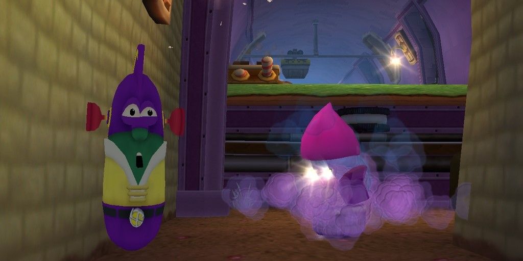 Gameplay of Larry-Boy and the Bad Apple