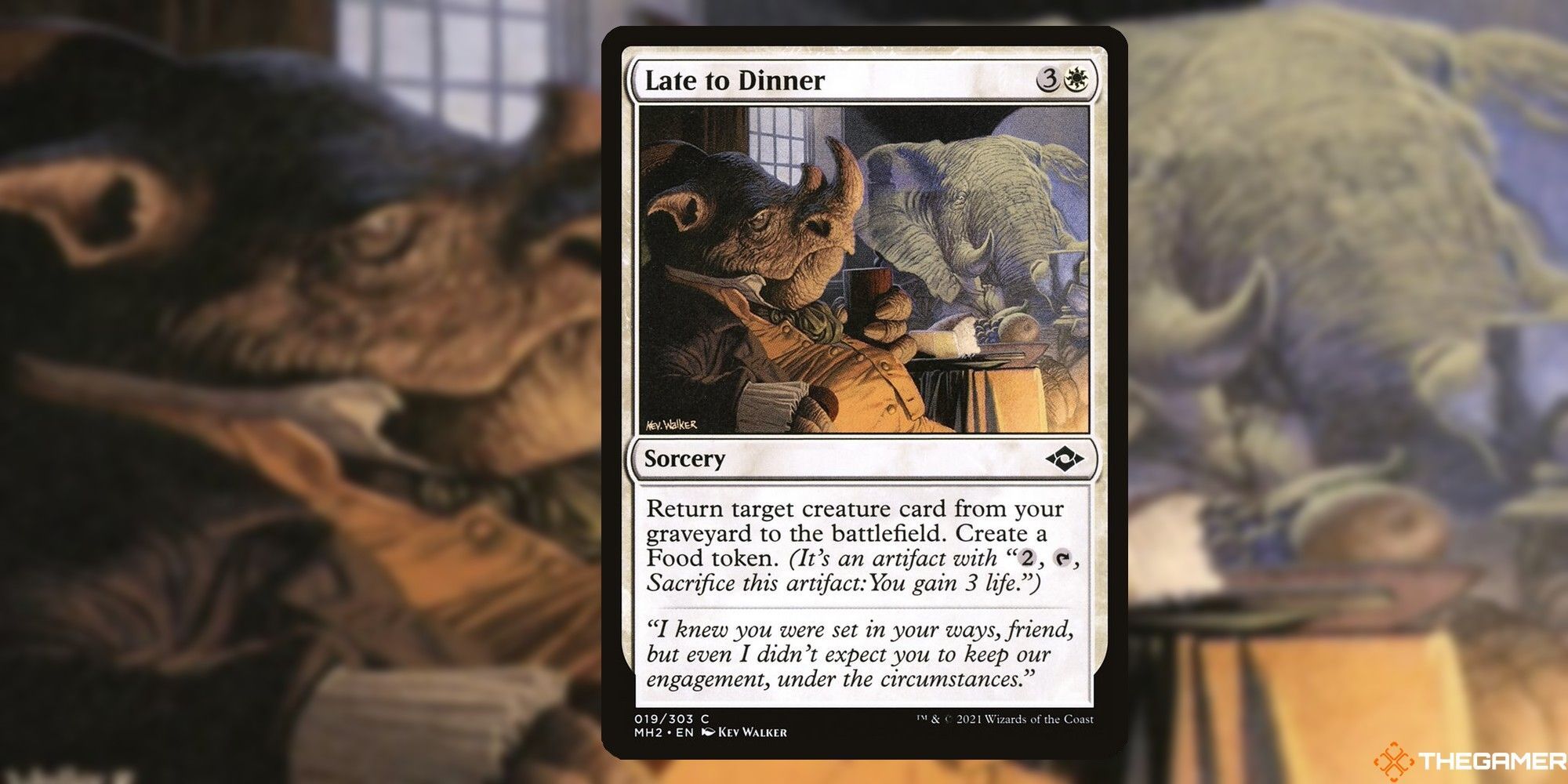 MTG Late To Dinner Card And Background