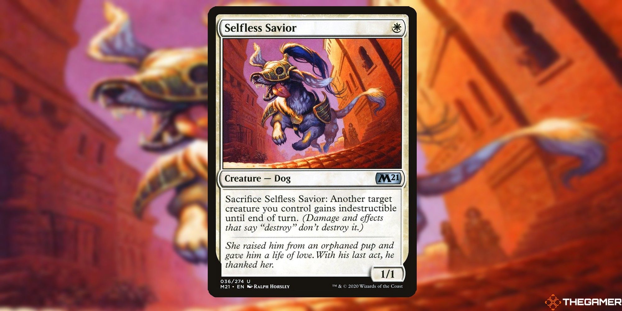 MTG Selfless Savior Card And Background